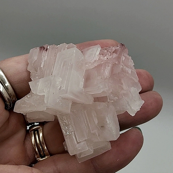 Ultracool Geometric Pink Halite Specimen - Picture 7 of 17